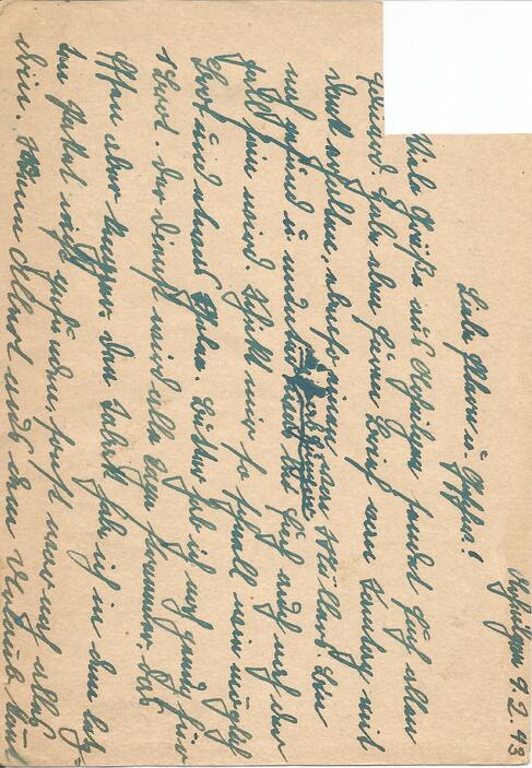 Brief vom 9. Februar 1943