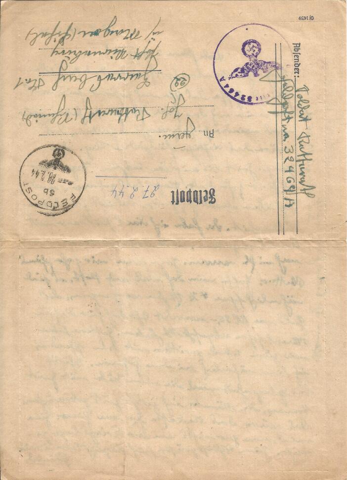 Brief vom 27. Februar 1944