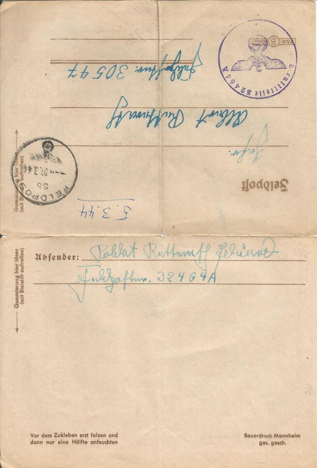 Brief vom 5. März 1944
