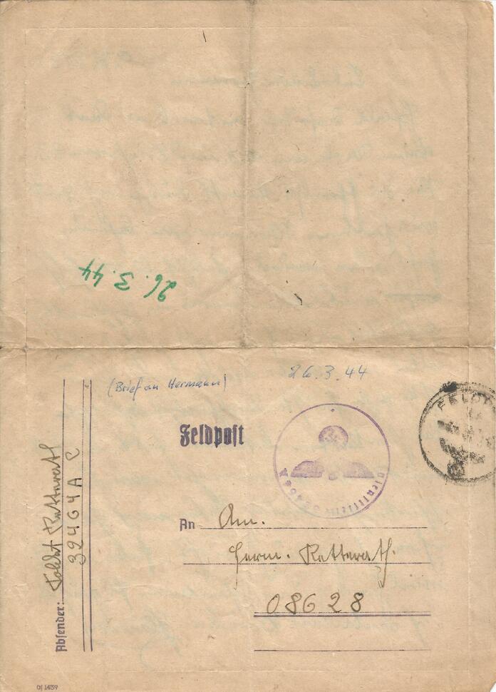 Brief vom 26. März 1944