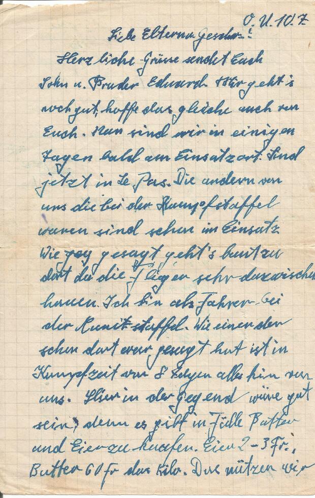 Brief vom 10. Juli 1944
