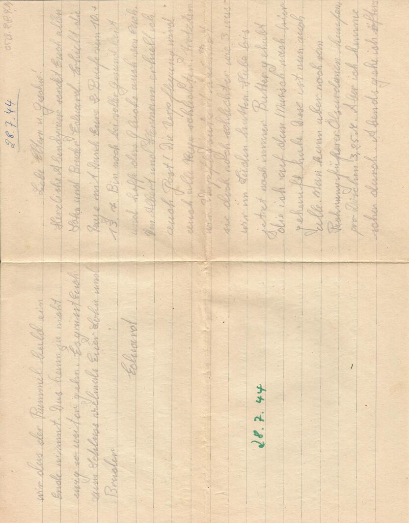 Brief vom 28. Juli 1944