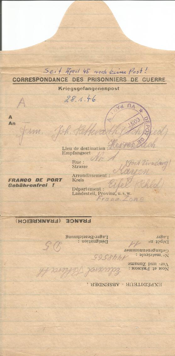 Brief vom 28. Januar 1946