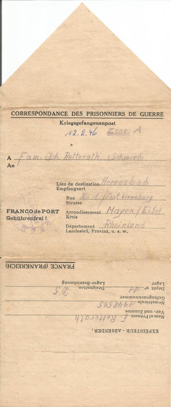 Brief vom 12. Februar 1946