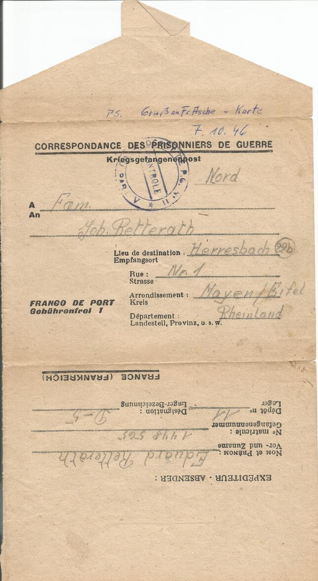 Brief vom 7. Oktober 1946