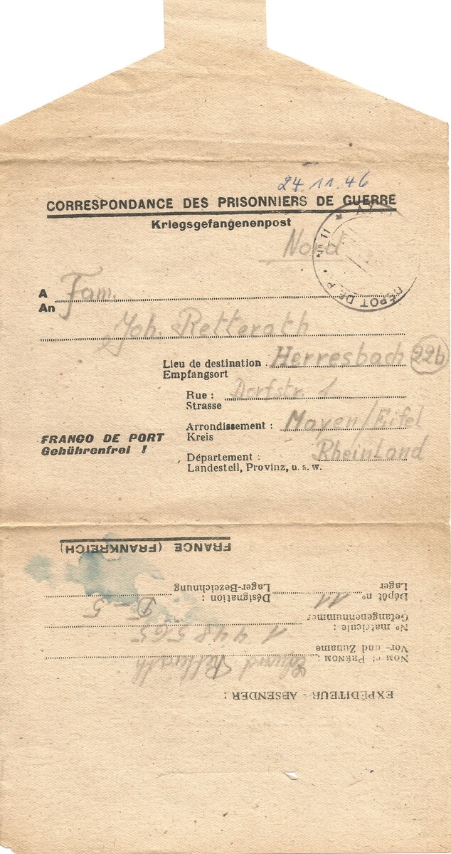 Brief vom 24. November 1946