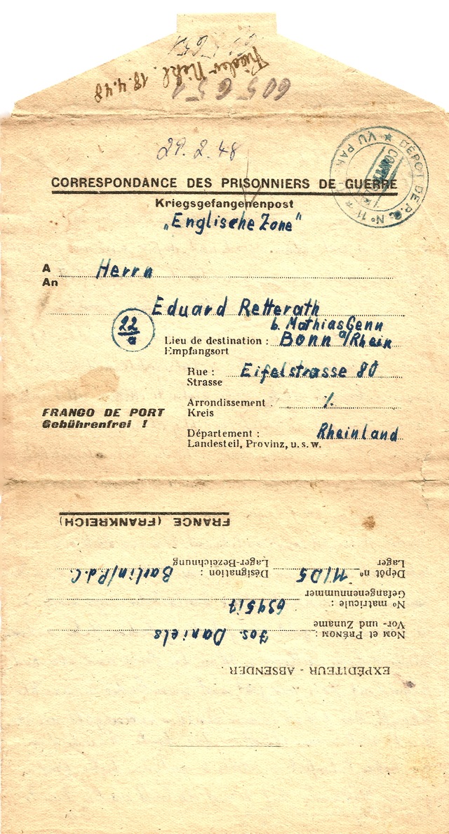 Brief vom 29. Februar 1948