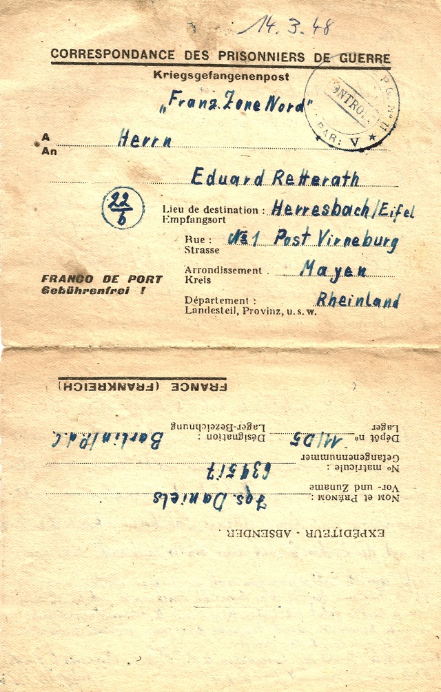 Brief vom 14. März 1948