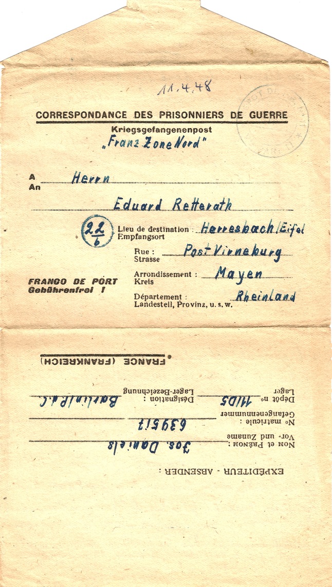 Brief vom 11. April 1948