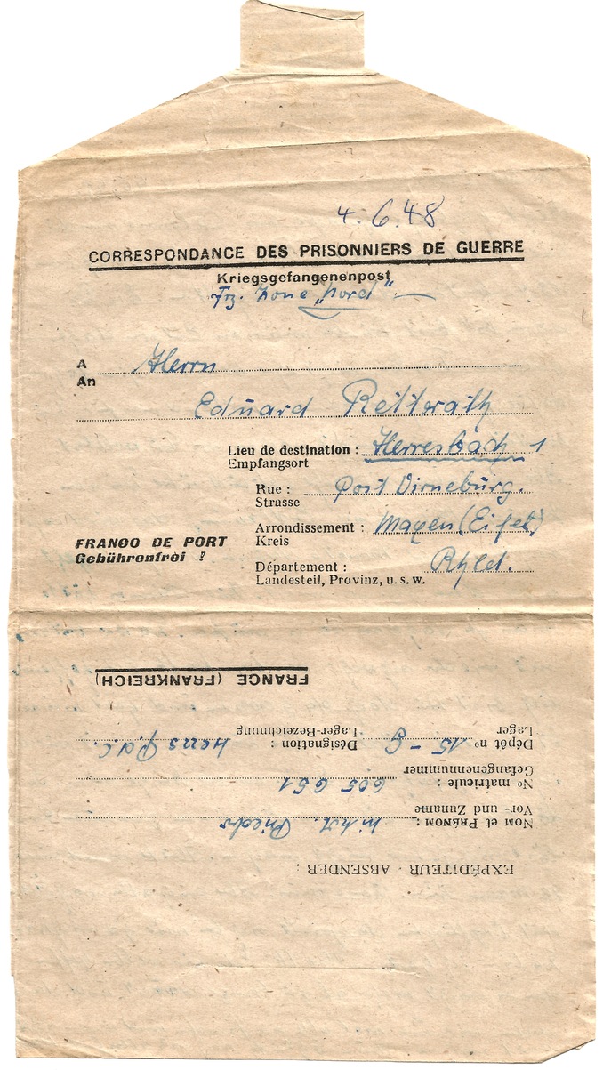 Brief vom 4. Juni 1948