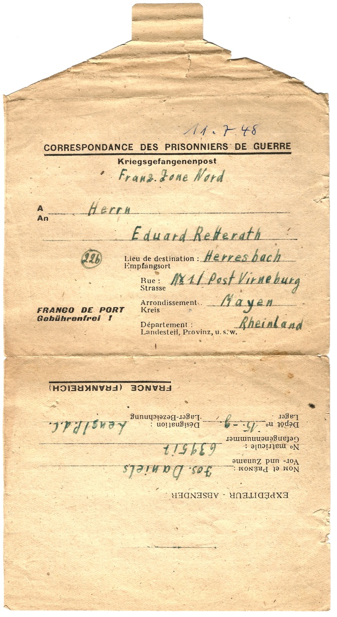 Brief vom 11. Juli 1948